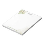 Fleur aquarelle Cher Dieu me guide Bloc-notes (Tourné)