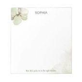 Fleur aquarelle Cher Dieu me guide Bloc-notes (Devant)