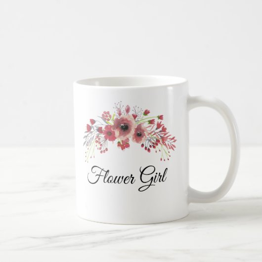 Fleur Aquarelle Fleur Rose Bouquet Mug (Droite)