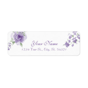 Fleur aquarelle pour être Étiquette de adresse