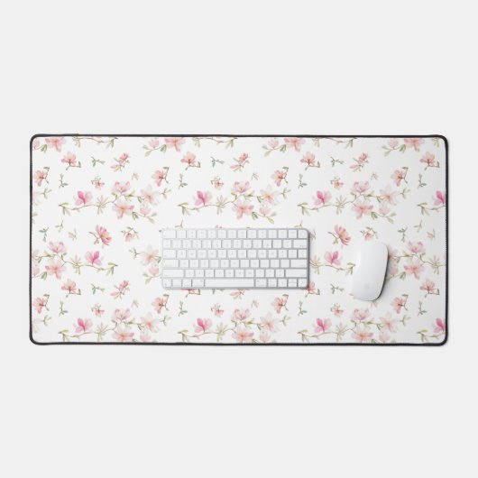 Fleur Aquarelle rose doux (Clavier et souris)
