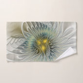 Fleur argentée dorée Fantaisie abstraite Art fract (Serviette à main)