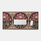 Fleur Art Nouveau bordeaux et or (Clavier et souris)
