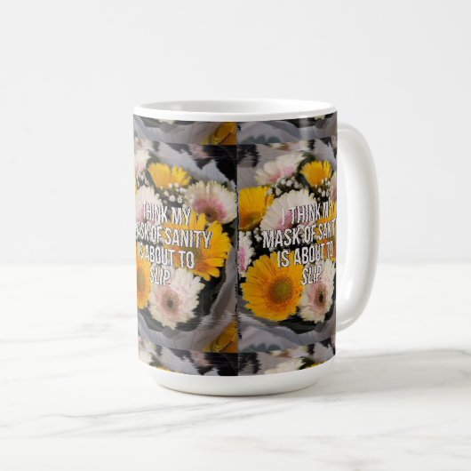 Fleur avec citation Mug (Devant droit)