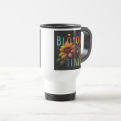 "Fleur avec le temps" Travel Coffee Mug (Devant droit)