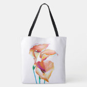 Fleur avec Sac fourre-tout de couleurs fluides Gra (Dos)