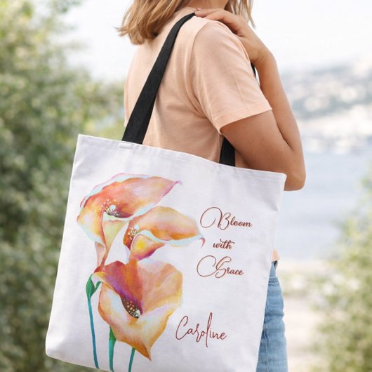 Fleur avec Sac fourre-tout de couleurs fluides Gra