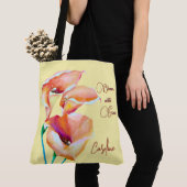 Fleur avec Sac fourre-tout de couleurs fluides Gra (De près)