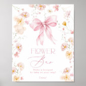 Fleur Bar Ruban Rose Fleur Bar Affiche (Devant)