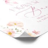 Fleur Bar Ruban Rose Fleurie Bar Affiche (Coin)