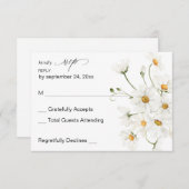 Fleur blanc marron no Repas RSVP 2 (Devant / Derrière)