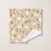 Fleur blanc scandinave (Gant de toilette)