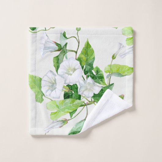 Fleur blanche (Gant de toilette)