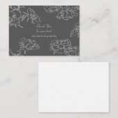 Fleur Blanche Après Les Funérailles Merci Cartes (Devant / Derrière)