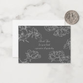 Fleur Blanche Après Les Funérailles Merci Cartes (Devant/Arrière en situation)