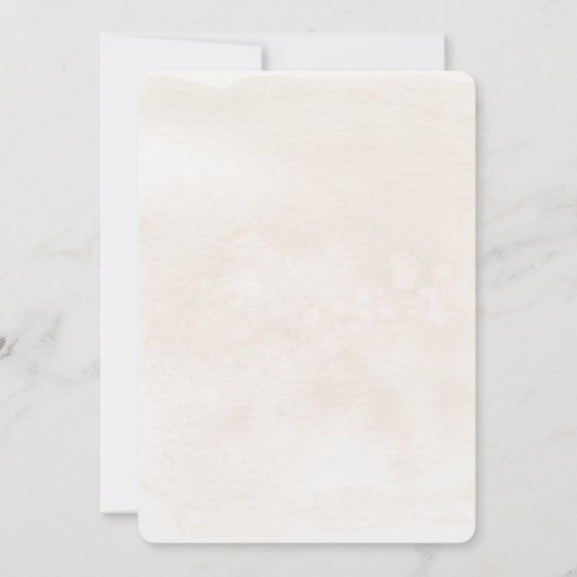 Fleur blanche beige Faire-part de mariage espagnol (Dos)