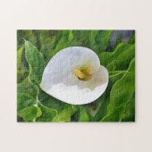 Fleur blanche Calla Lily dans le Puzzle d'art du j (Horizontal)