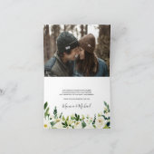 Fleur blanche | Carte de remerciements photo Maria (Intérieur)