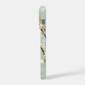Fleur Blanche Délicate sur une Branche Botanique (Côté gauche)