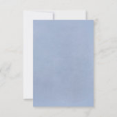 Fleur blanche Dusty Blue Wedding RSVP (Dos)