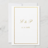 Fleur blanche Elégant mariage Invitation en espagn (Dos)