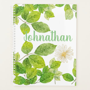 Fleur blanche et jardin Feuille vert