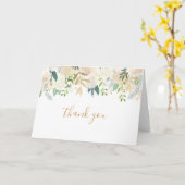 Fleur blanche et mariage or merci cartes de notes (Fleur jaune)