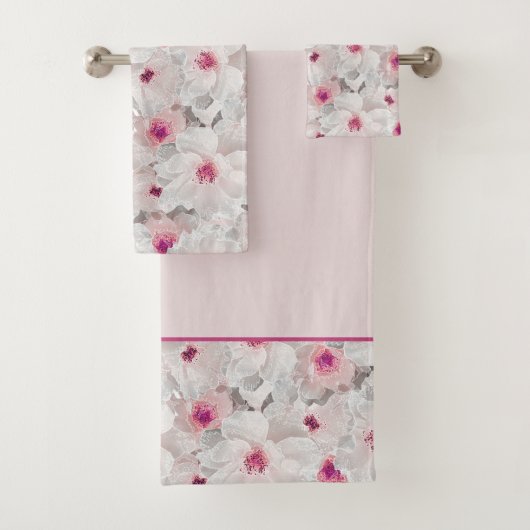 Fleur blanche et rose délicate (En situation)
