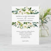 Fleur blanche | Faire-part de mariage sophistiquée (Debout devant)