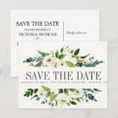 Fleur Blanche | Fleurs Rustique CARTES DE SAVE TH (Devant / Derrière)