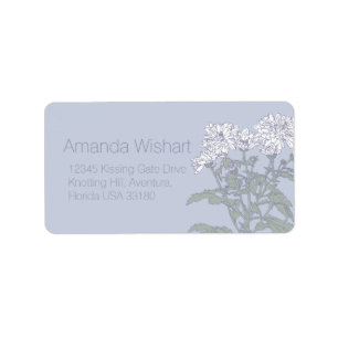 Fleur blanche gris mariage réponse étiquettes de a