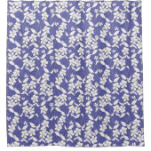 Fleur blanche sur rideau de douche à perches (Devant)