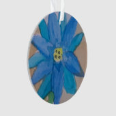 Fleur bleue acrylique (devant)