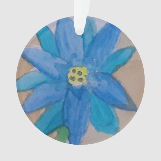 Fleur bleue acrylique (devant)