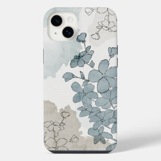 Fleur bleue aquarelle naturel boho propre