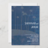 Fleur Bleue Art Faire-part de mariage unique (Devant)