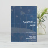 Fleur Bleue Art Faire-part de mariage unique (Debout devant)