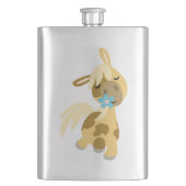 Fleur bleue et joli Cartoon Pony Classique Flacon (devant)