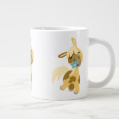 Fleur bleue et mignonne caricature Pony Jumbo Mug (Droite)