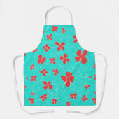 Fleur bleue et tablier de fleurs (Recto)