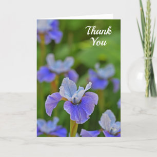 Fleur bleue Iris Carte de remerciements élégant