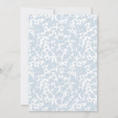 Fleur bleue moderne 30e anniversaire Invitation (Dos)