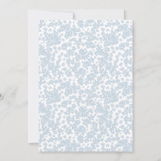 Fleur bleue moderne 30e anniversaire Invitation (Dos)