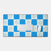 Fleur bleue Preppy À damiers Motif (Clavier et souris)