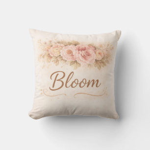 Fleur Bloom Coussin de Jet Douce Esthétique Rose