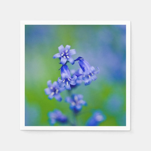 Fleur Bluebell Cocktail serviettes en papier (Devant)