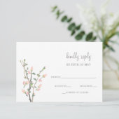 Fleur Blush Floral Wedding rsvp (Debout devant)