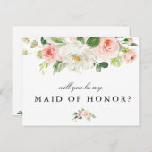 Fleur blush tu seras ma carte d'honneur (Devant / Derrière)