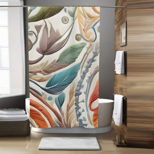 Fleur Boho coloré Thème Douche Rideau Style 2