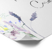 Fleur boho Votre carte de recette ici Affiche (Coin)